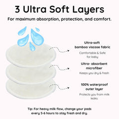 BABY BLISS triple-layer design provides dependable moisture protection.