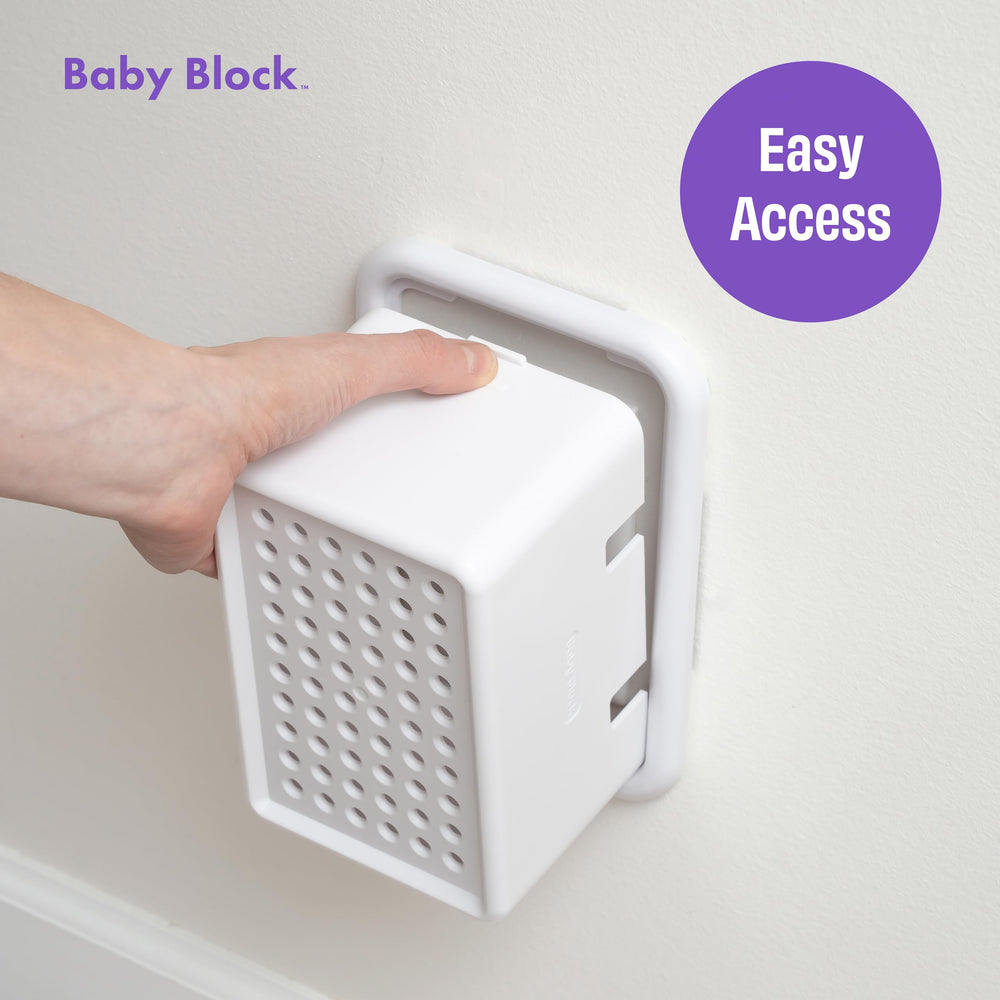 Baby Block cover shields big chargers, keeping cords organized and protected.