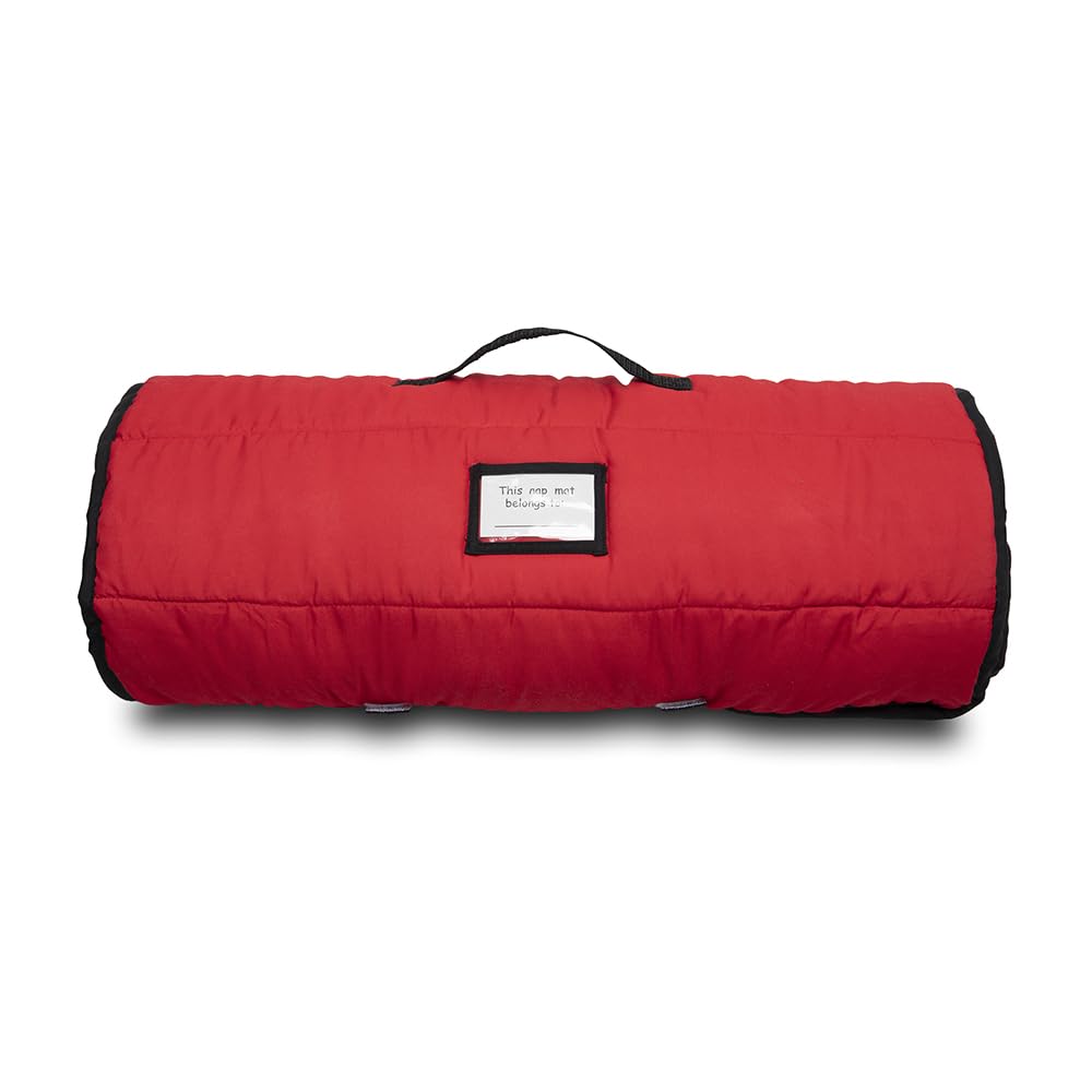 Baby Boom nap mat with durable quilted surface designed for preschool use.