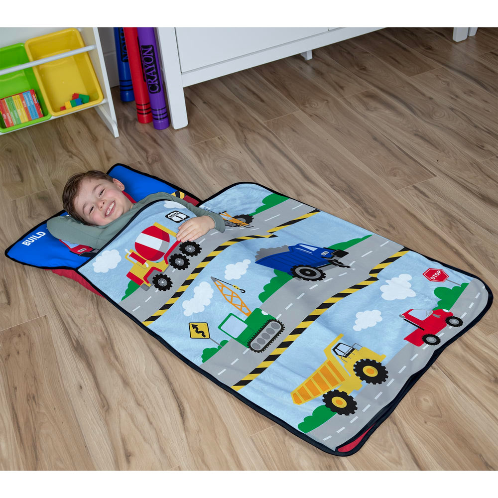 Baby Boom nap mat personalization tag helps identify each child's mat.