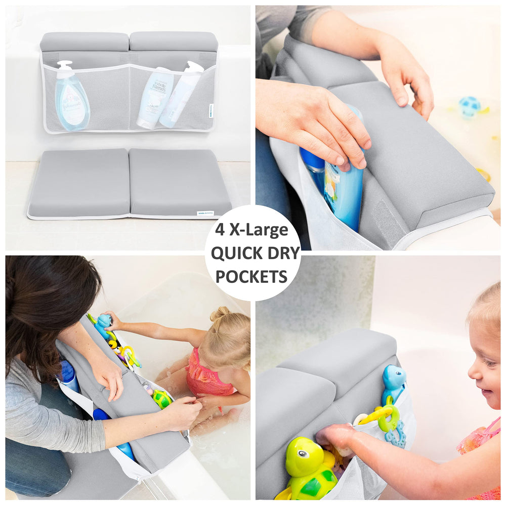 BABY BOOTH non-slip back kneeler stays secure on tub edge