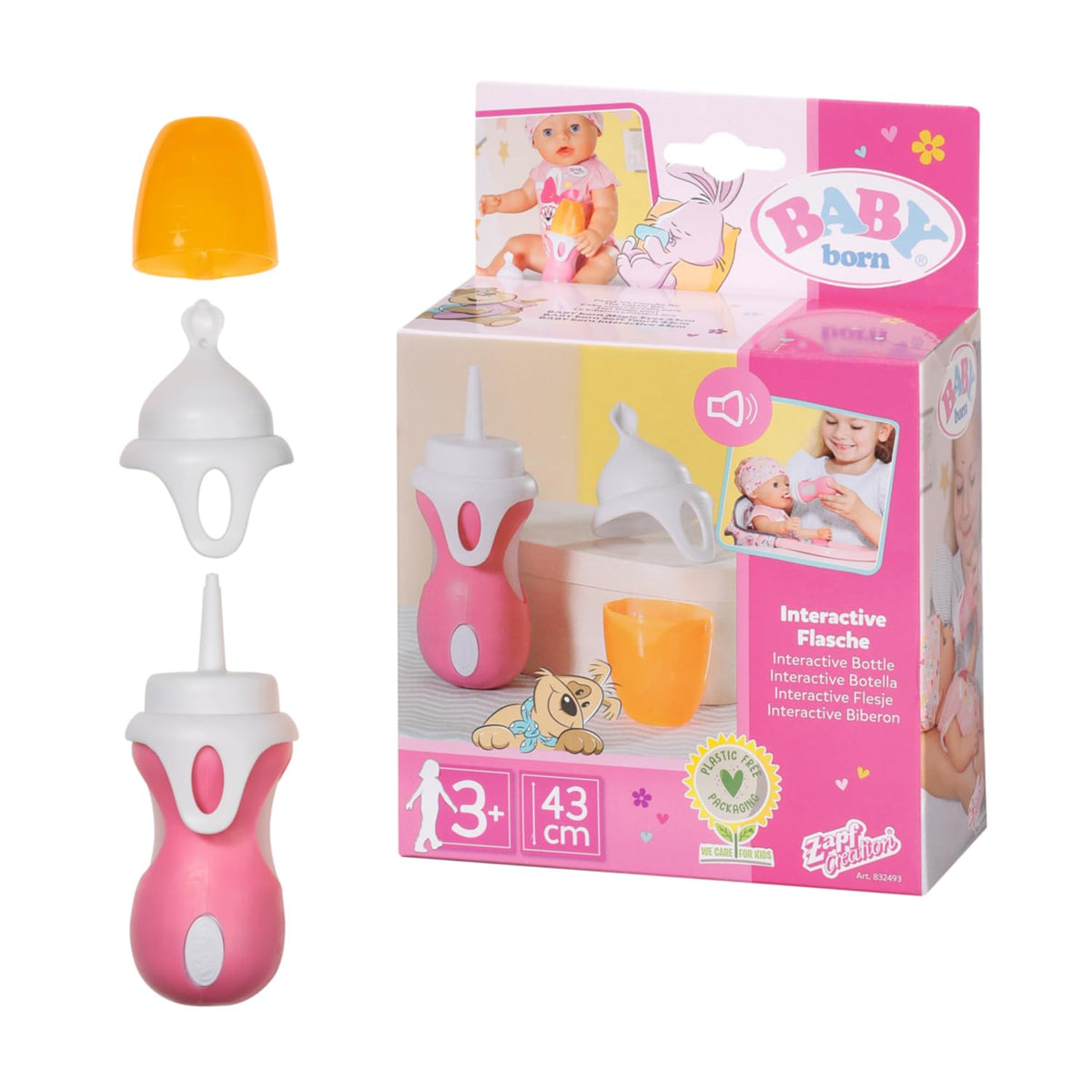 Baby Born Interact bottle close-up for realistic feeding play