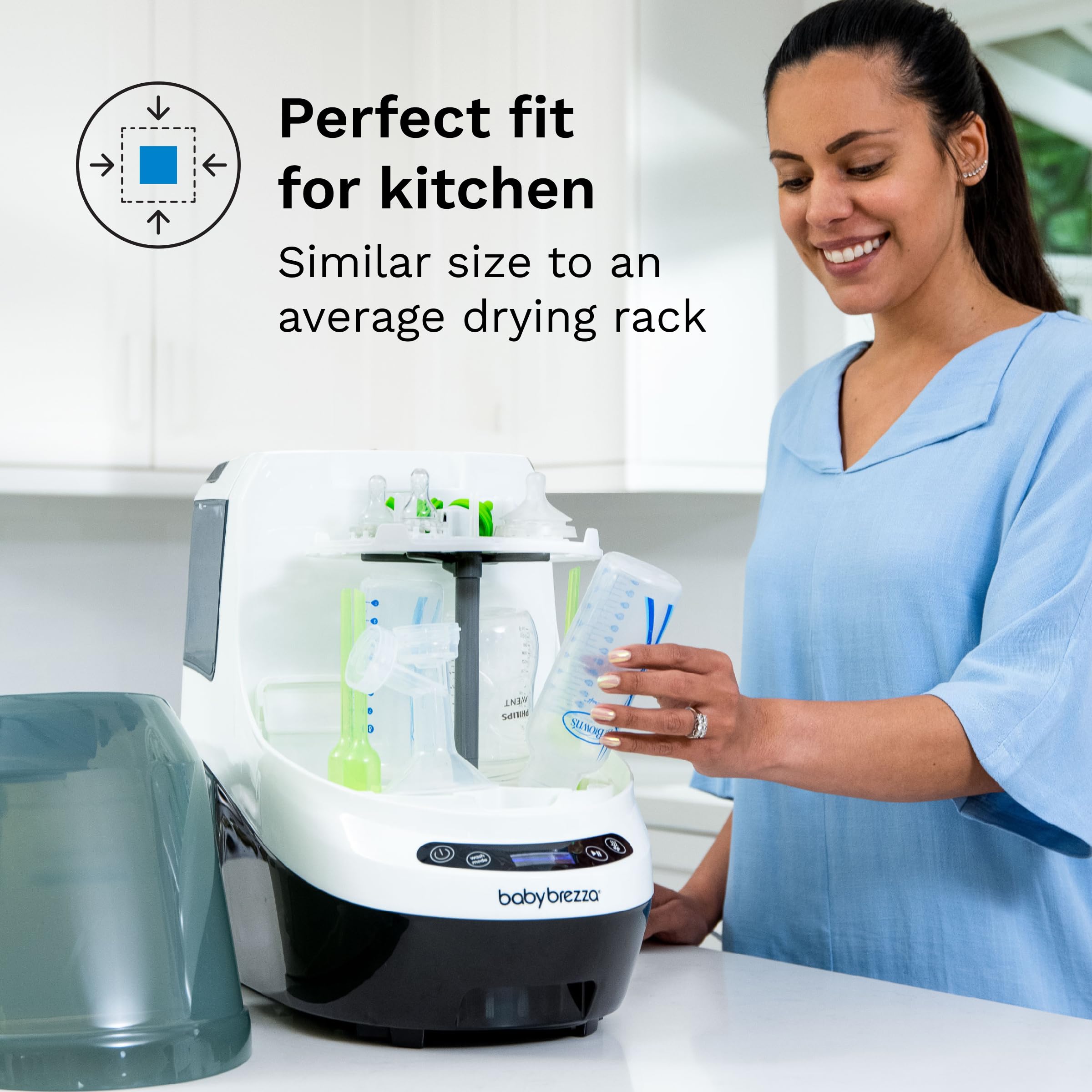 Baby Brezza Bottle Washer Pro pump-parts-fit shows versatile washing