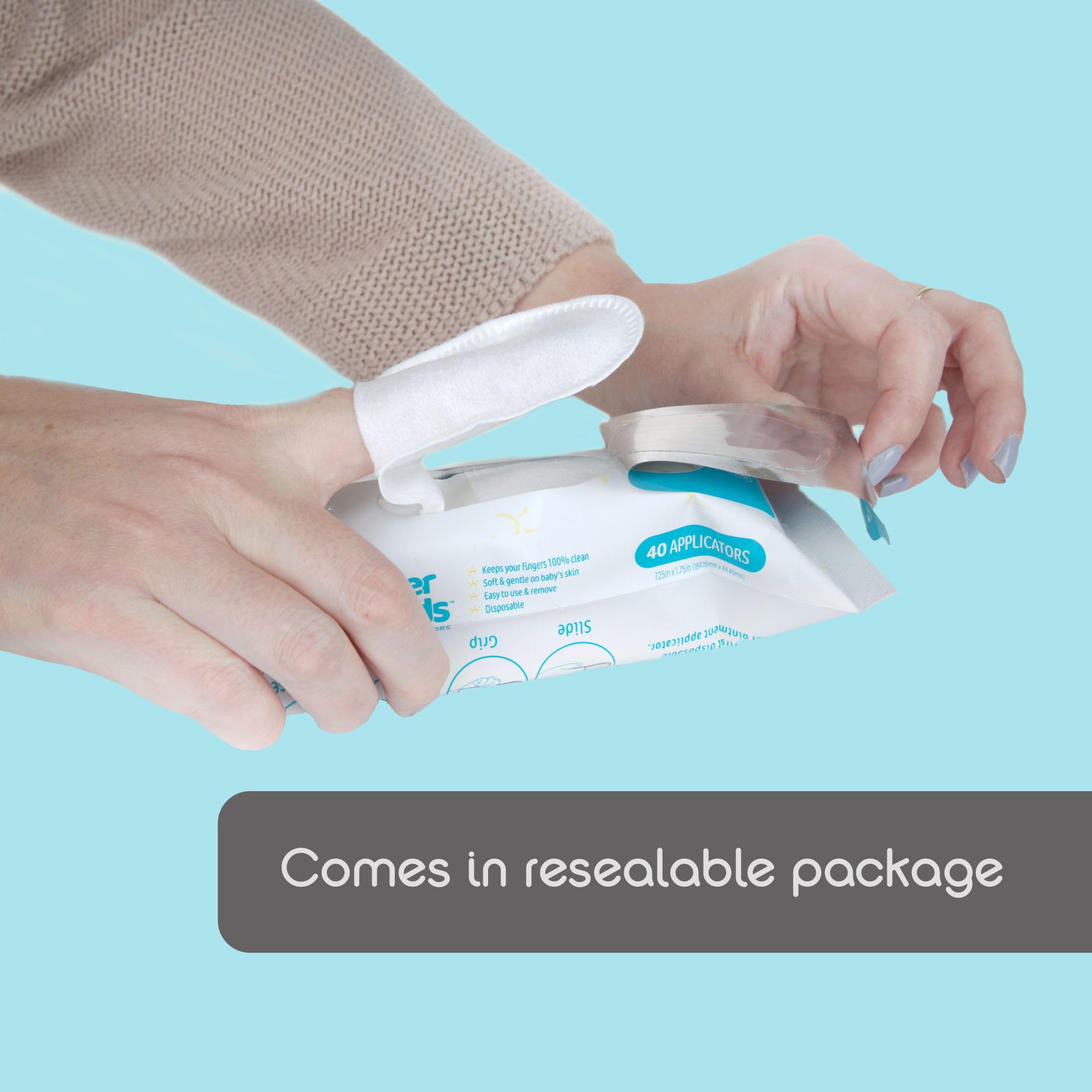 Baby Brezza Finger Shields in a compact, diaper-bag-ready package.