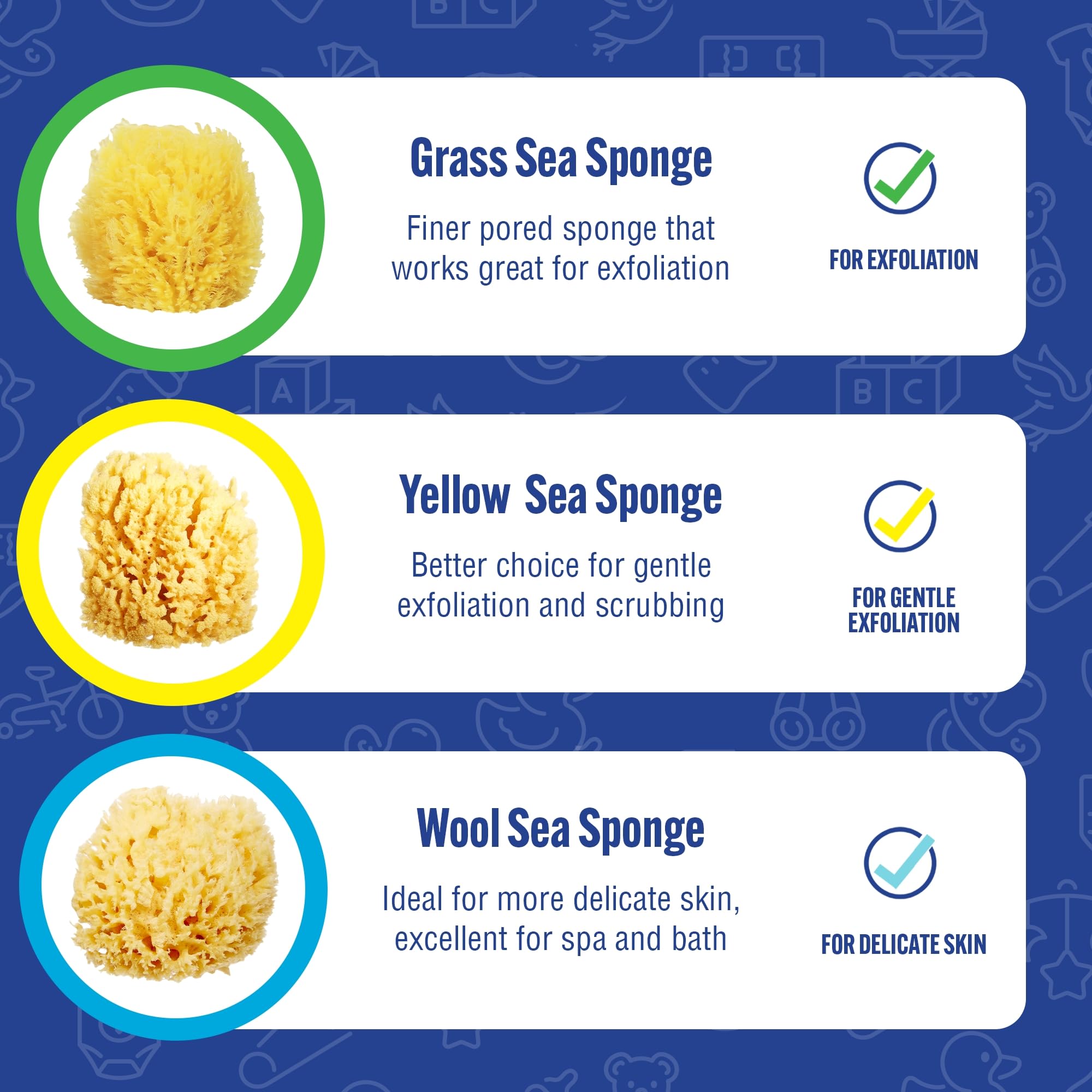 Baby Buddy biodegradable sea sponge – eco-friendly bath time option.
