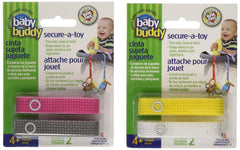 Baby Buddy Secure-A-Toy strap-on-stroller keeps toys within reach during strolls