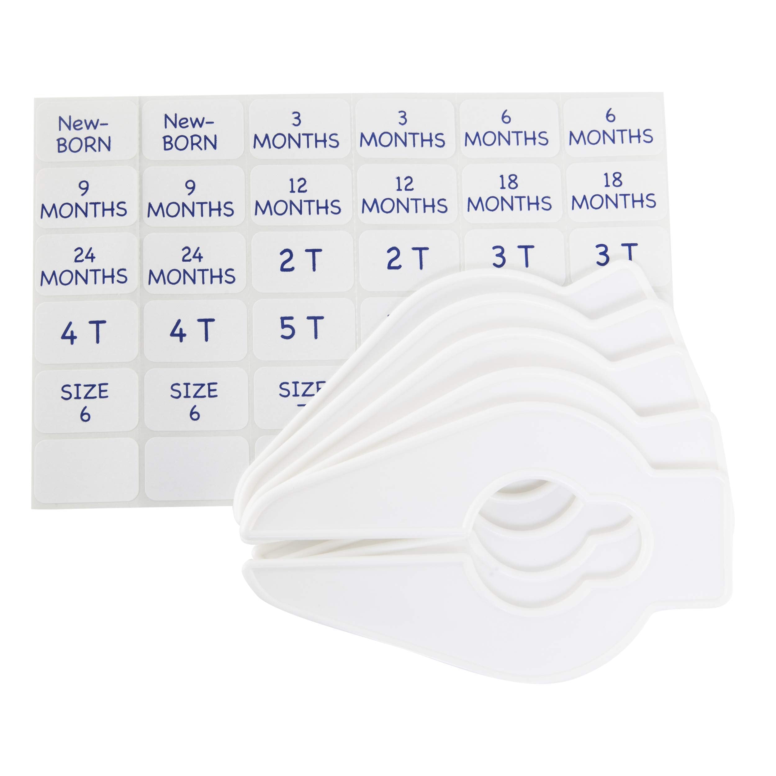 Baby Buddy Size-It dividers fit standard closet rods and wire shelving.