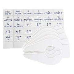 Baby Buddy Size-It dividers fit standard closet rods and wire shelving.