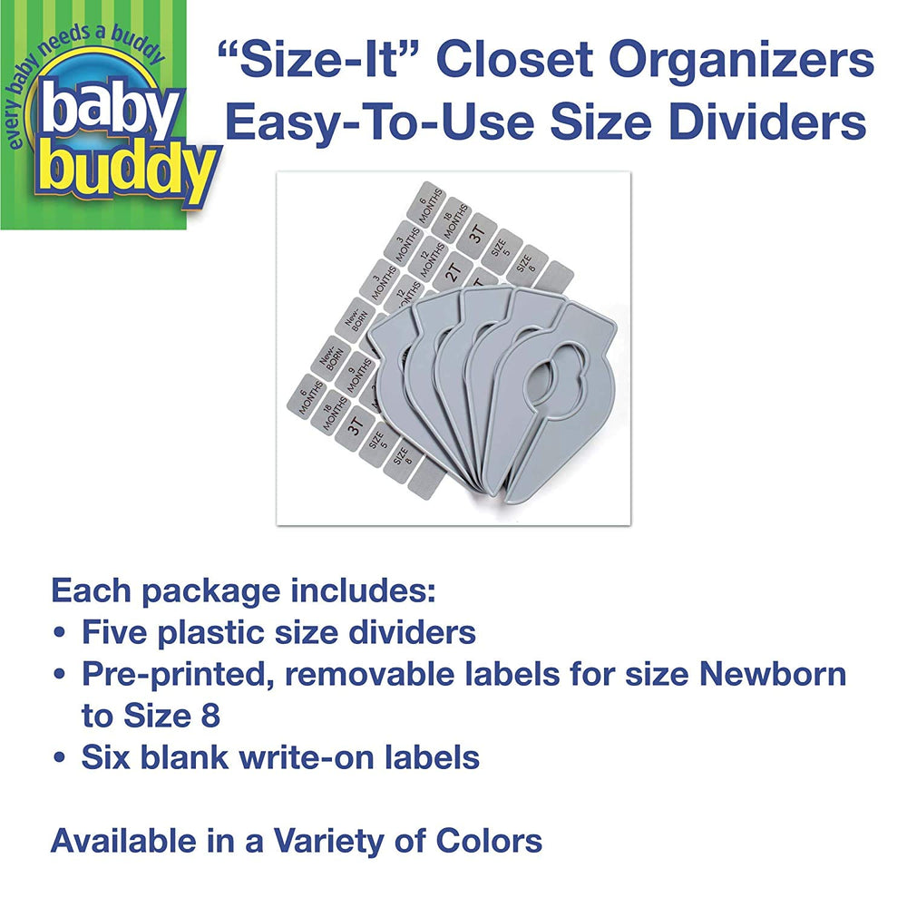 Baby Buddy Size-It closet dividers make a practical baby gift.