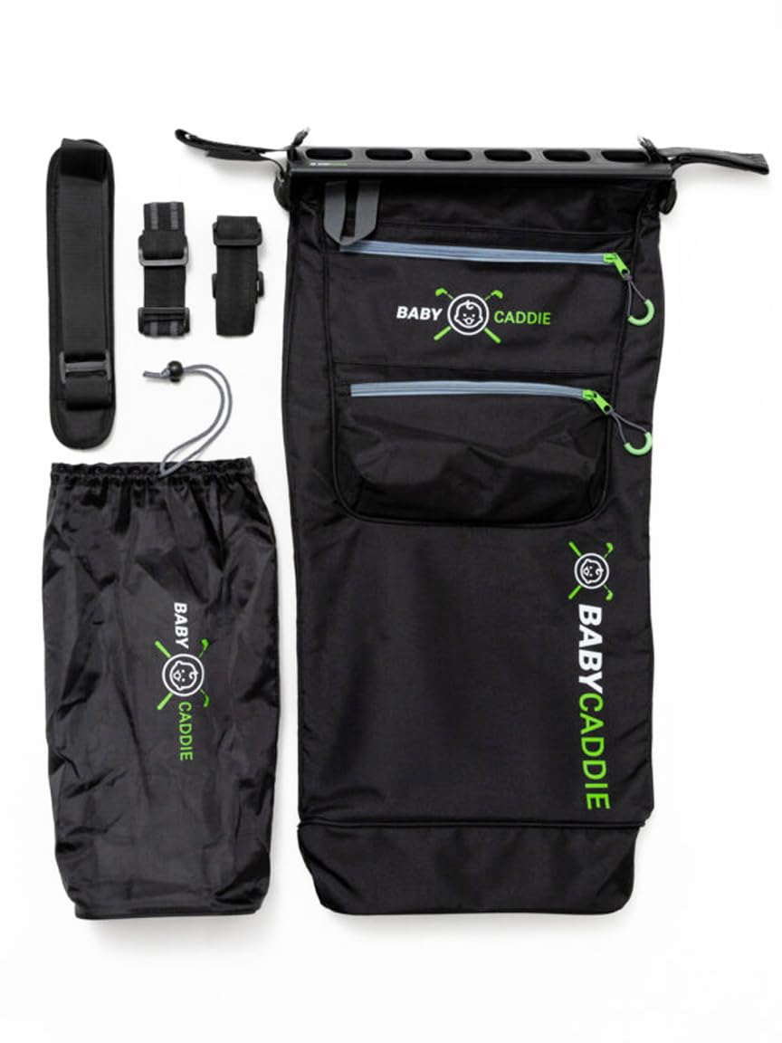 Baby Caddie storage roll-up bag for compact packing.
