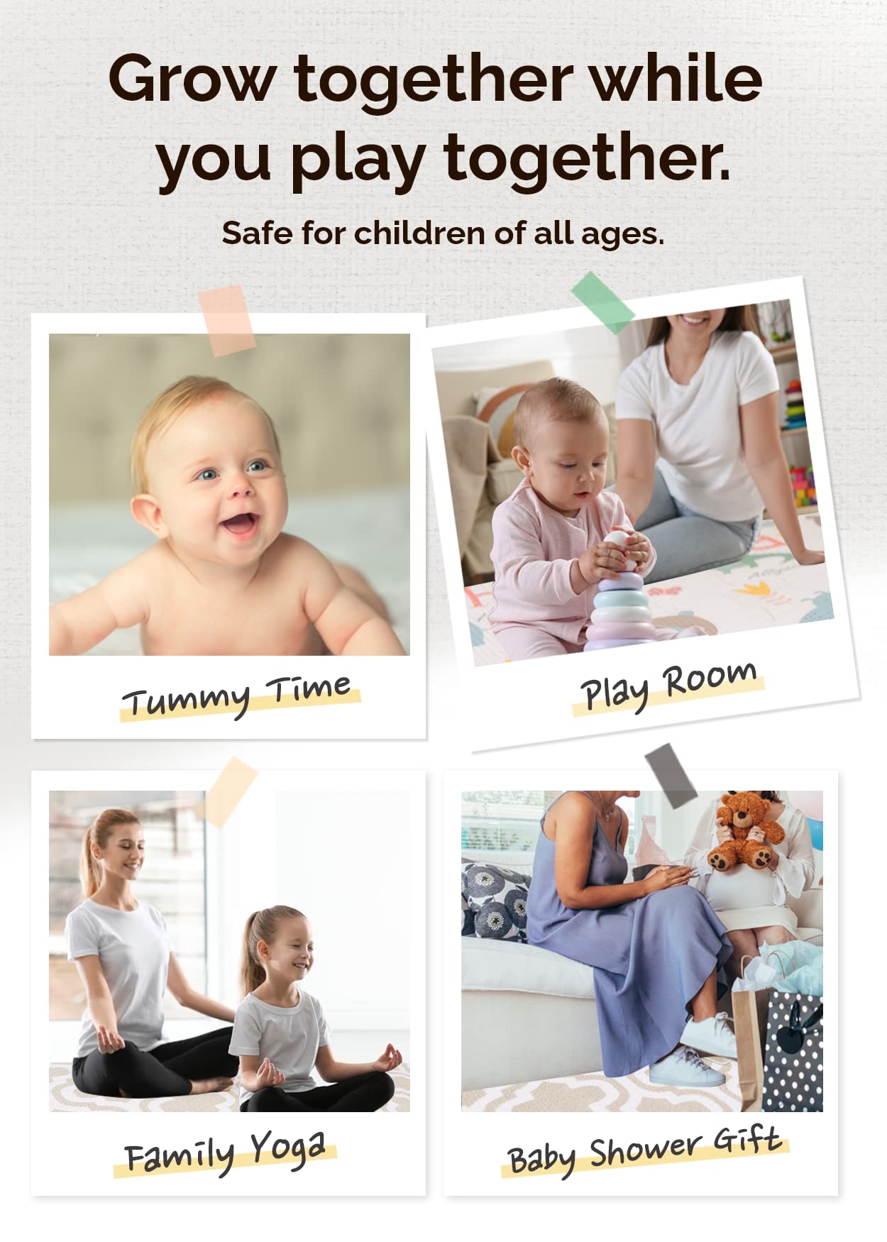 Baby Care Play Mat EN71-safe materials provide peace of mind.