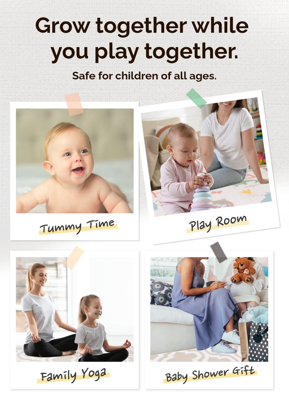 Baby Care Play Mat EN71-safe materials provide peace of mind.