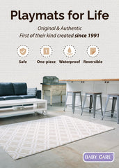 Baby Care Play Mat one-piece design delivers seamless surface for crawlers.