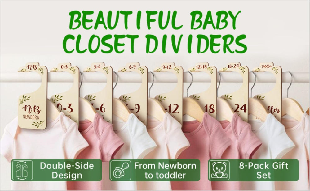 baby closet dividers stylish-nursery-decor blend with modern nursery aesthetics and keep items organized.
