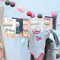 Baby Closet Size Dividers Floral gift-ready packaging ideal for a newborn shower gift.