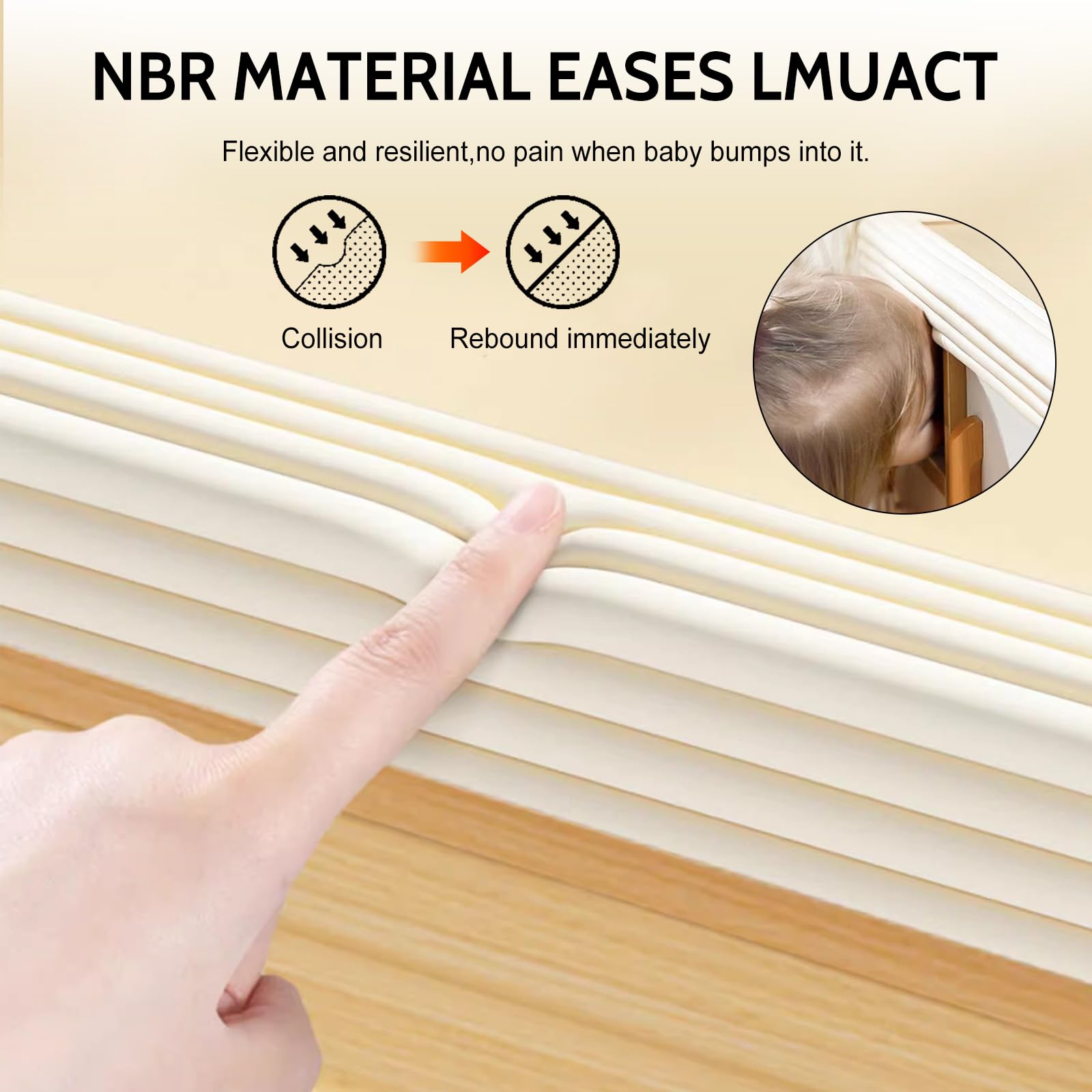 Baby Corner Guards adhesive back ensures quick, tool-free installation on furniture edges.