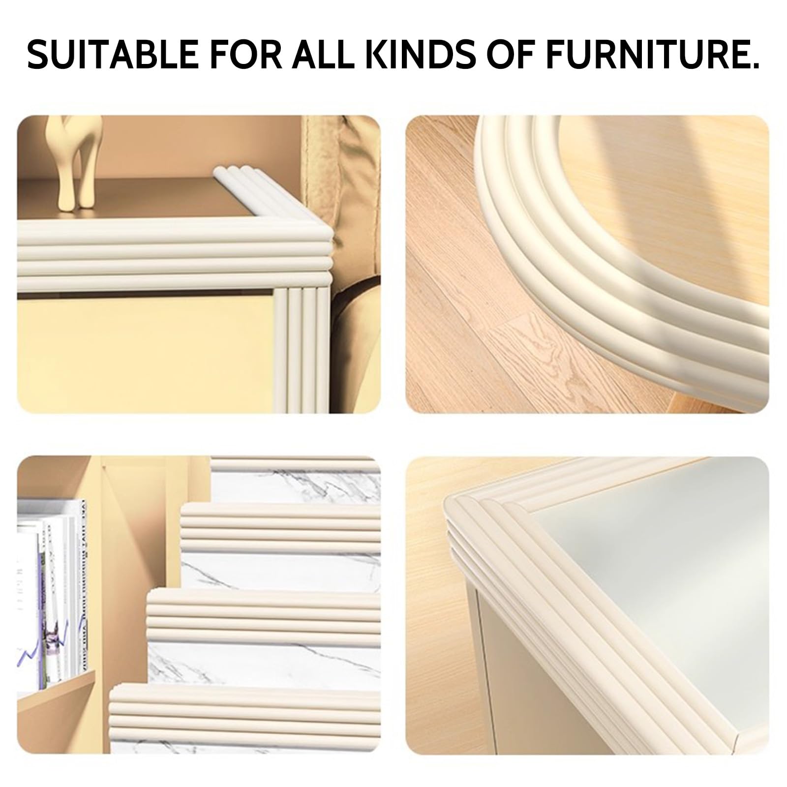 Baby Corner Guards can be trimmed to fit various furniture edges while preserving room aesthetics.