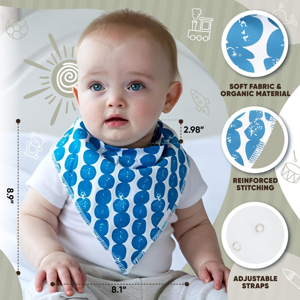 Baby Daulia double-layer comfort bib prevents leaks with cozy fleece backing.