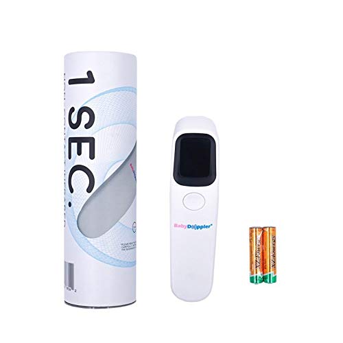 Baby Doppler Non-contact thermometer demonstrates hands-free measurement for safe family checks