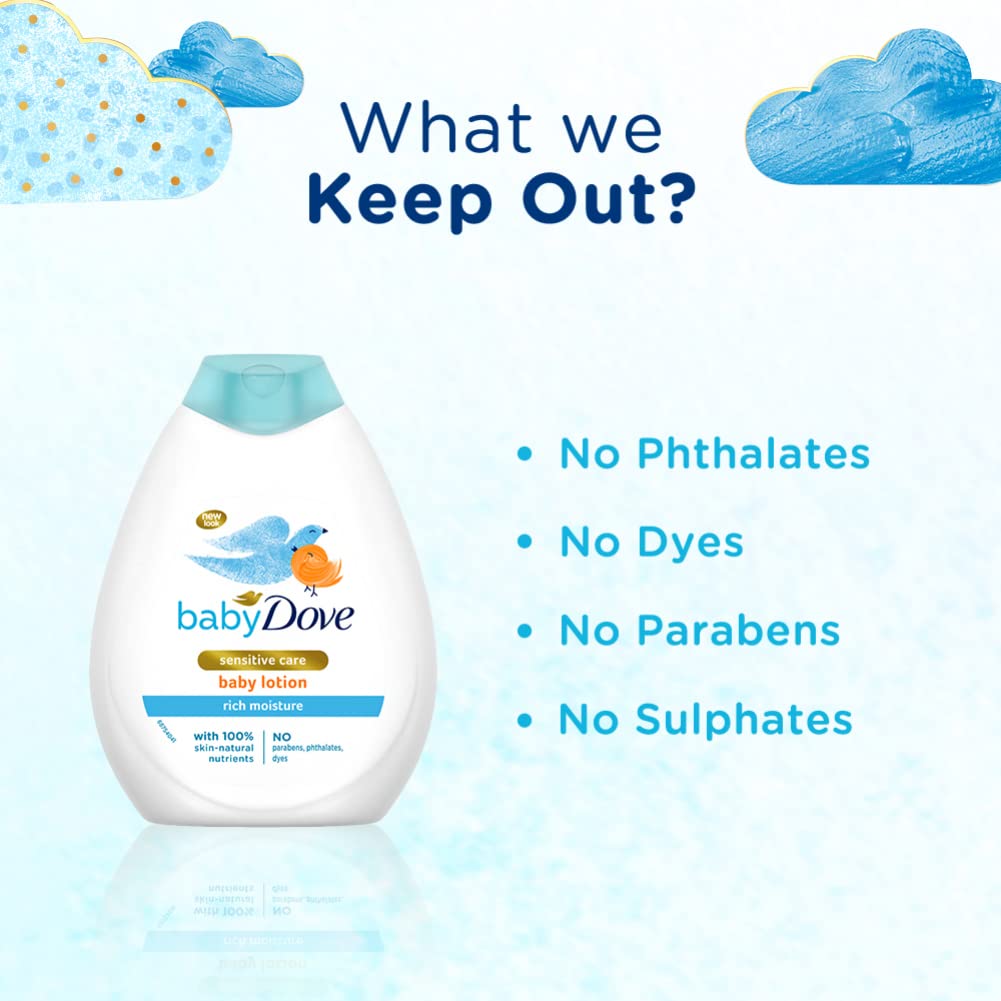 Nutrient rich ingredients in Baby Dove Rich Moisture Lotion resemble skin's natural components.