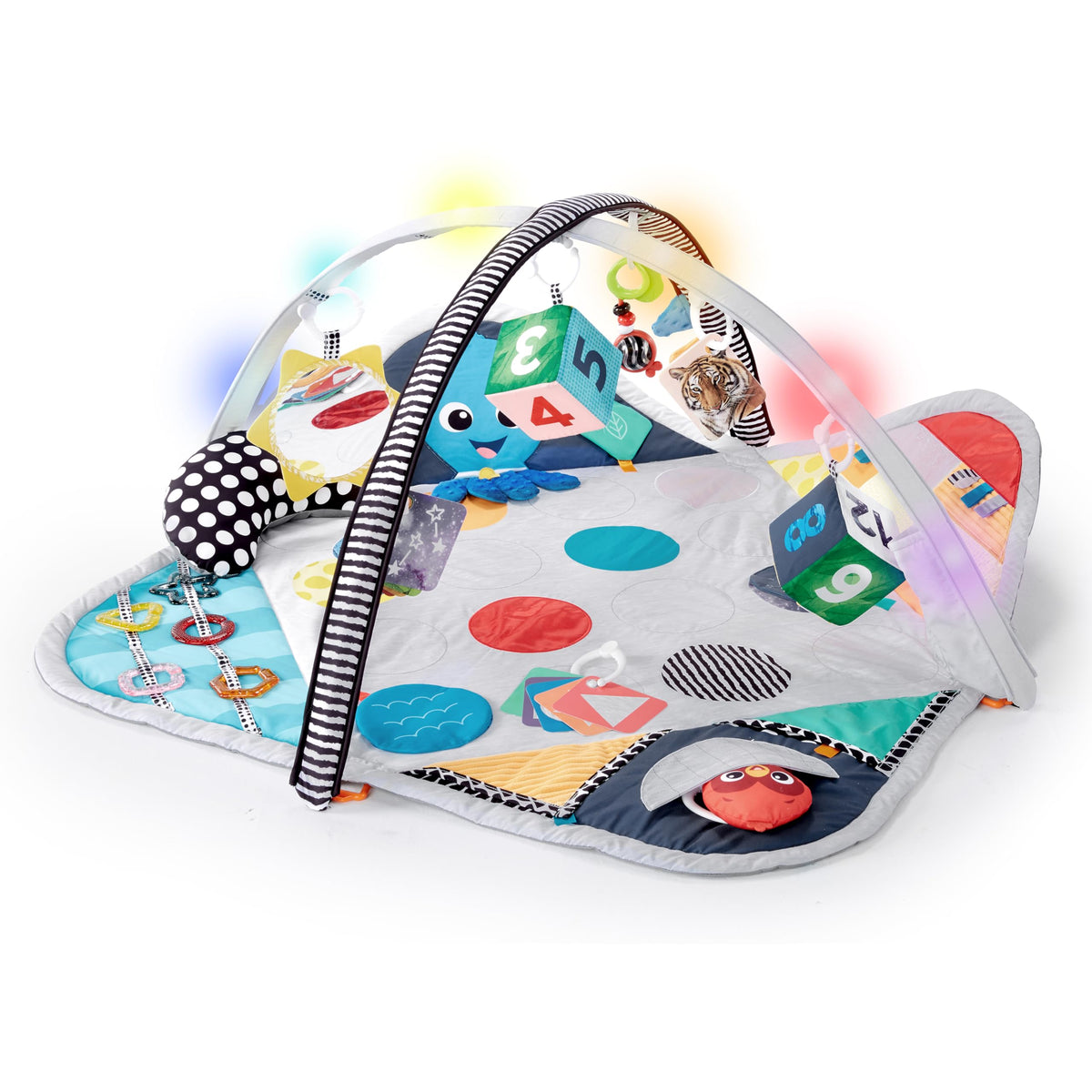 Baby Einstein Sensory Play Space overview shows a full gym for newborn to toddler play