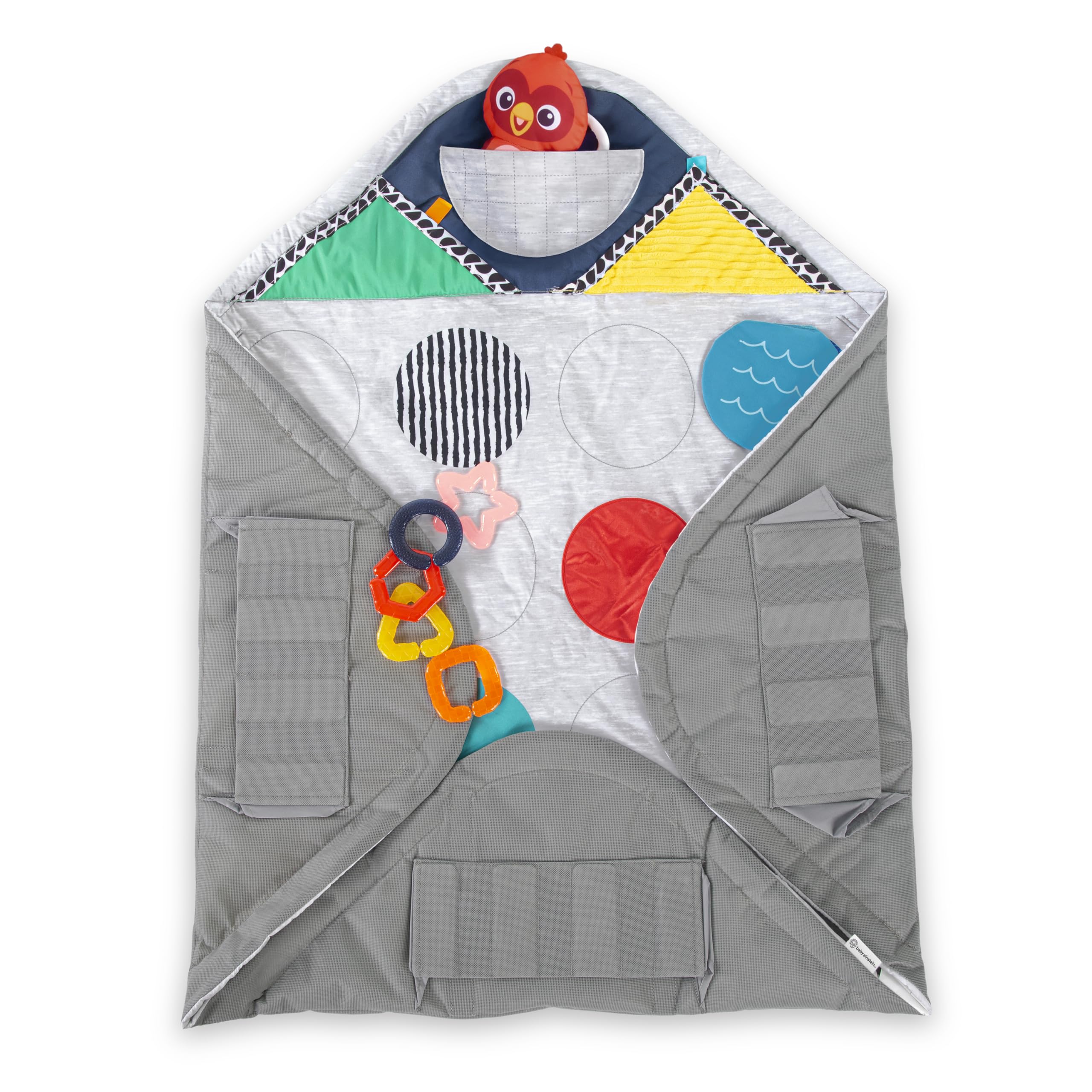 Baby Einstein Sensory Play Space toy bar with lights supports eye-tracking and neck movement