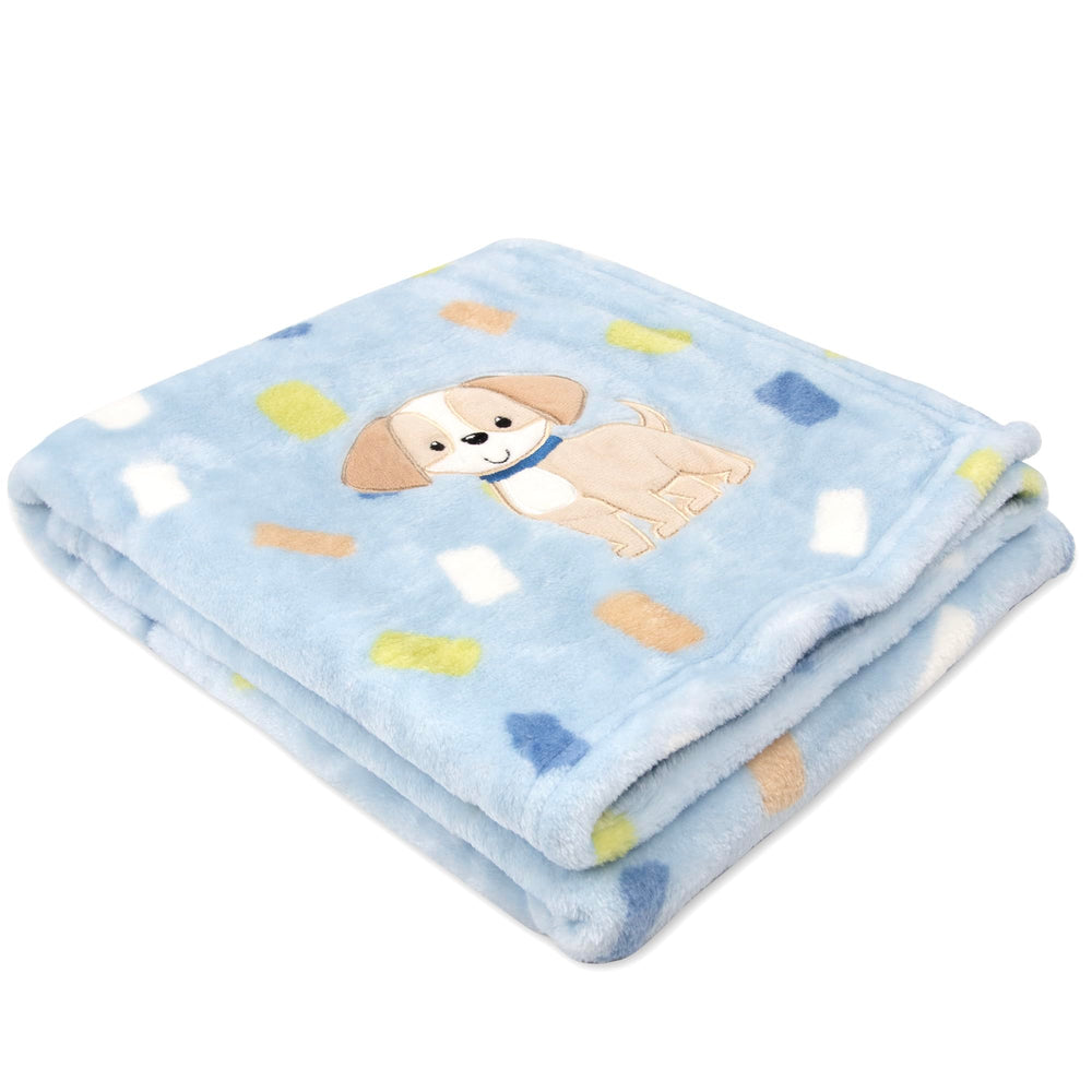 Baby Essentials baby crib blanket plush fleece adds decorative cuddle to nurseries.