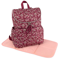 Baby Essentials changing pad removable features a clean wipe-clean surface for on-the-go changes.