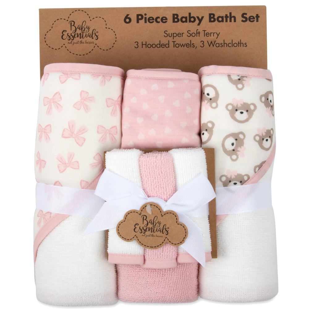 Close-up of soft cotton terry fabric in Baby Essentials towel for cozy drying
