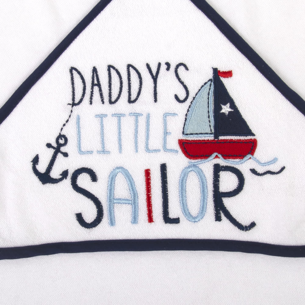 Baby Essentials Daddy's Sailor washcloths stacked: gentle cleansing for delicate baby skin