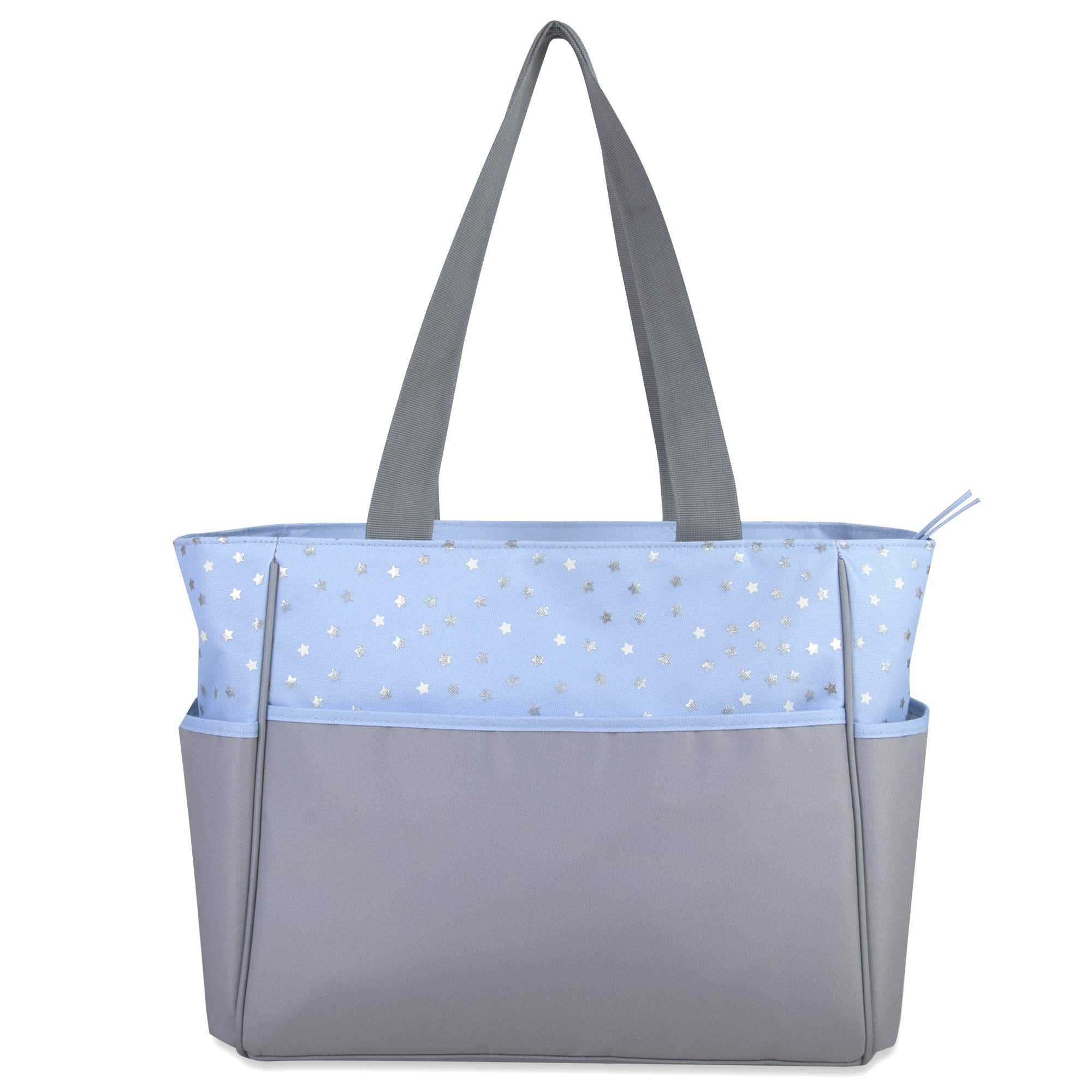 Baby Essentials diaper bag tote changing pad included for quick on-the-go changes.