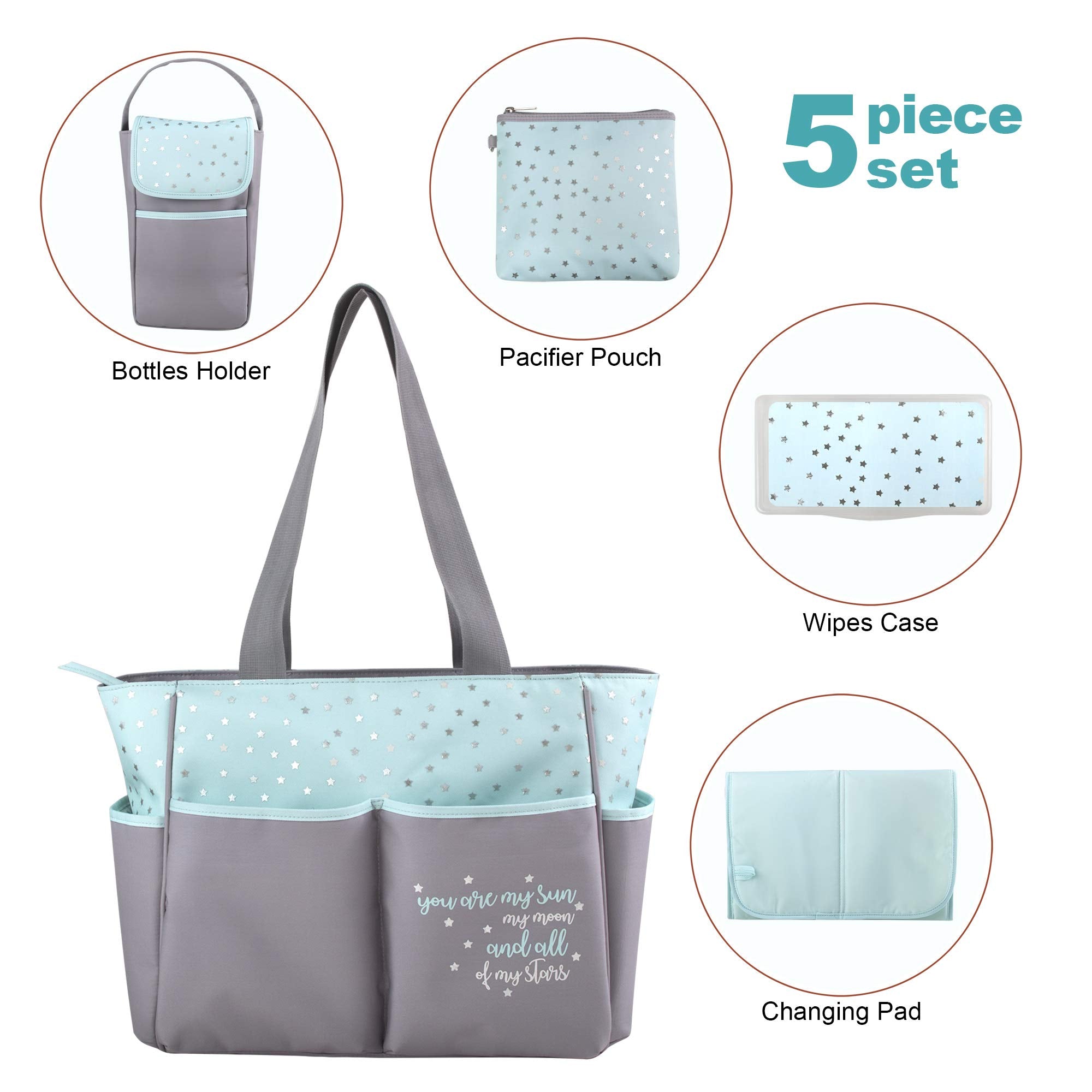 Baby Essentials changing pad and wipes case add on-the-go convenience and neatness.