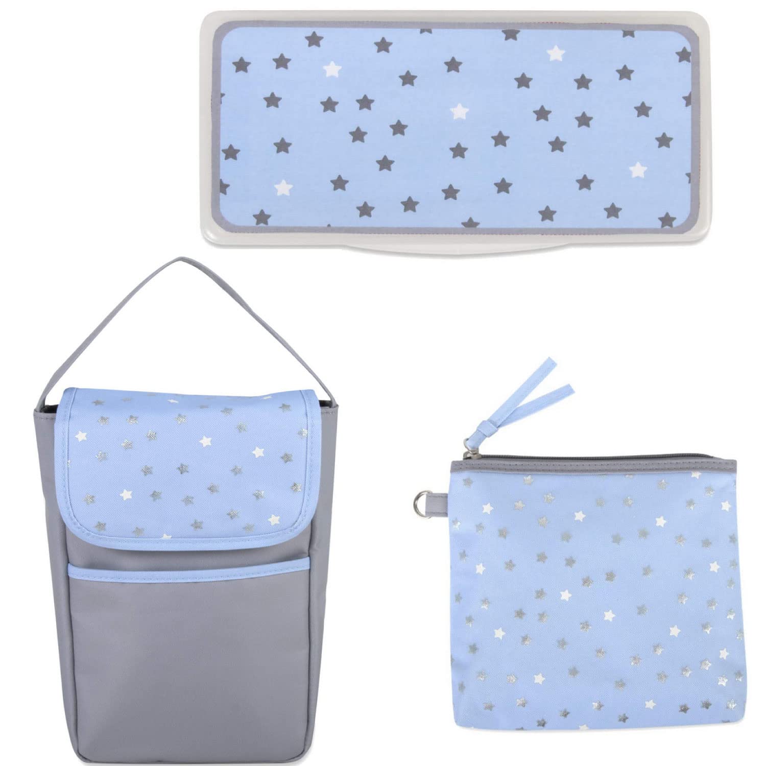 Baby Essentials diaper bag tote insulated bottle holder keeping bottles and snacks ready.