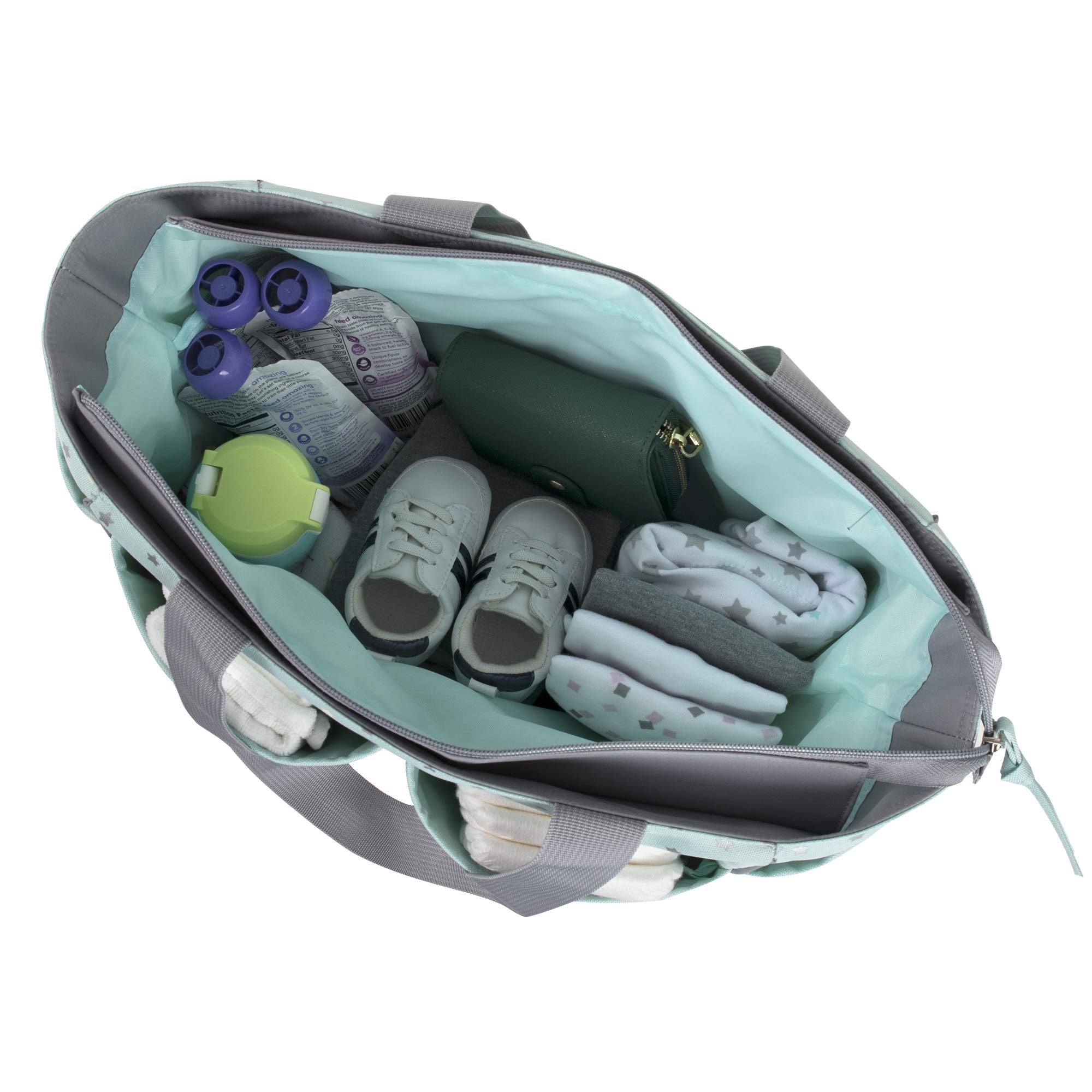 Baby Essentials insulated bottle holder keeps bottles ready for feeding on the move.