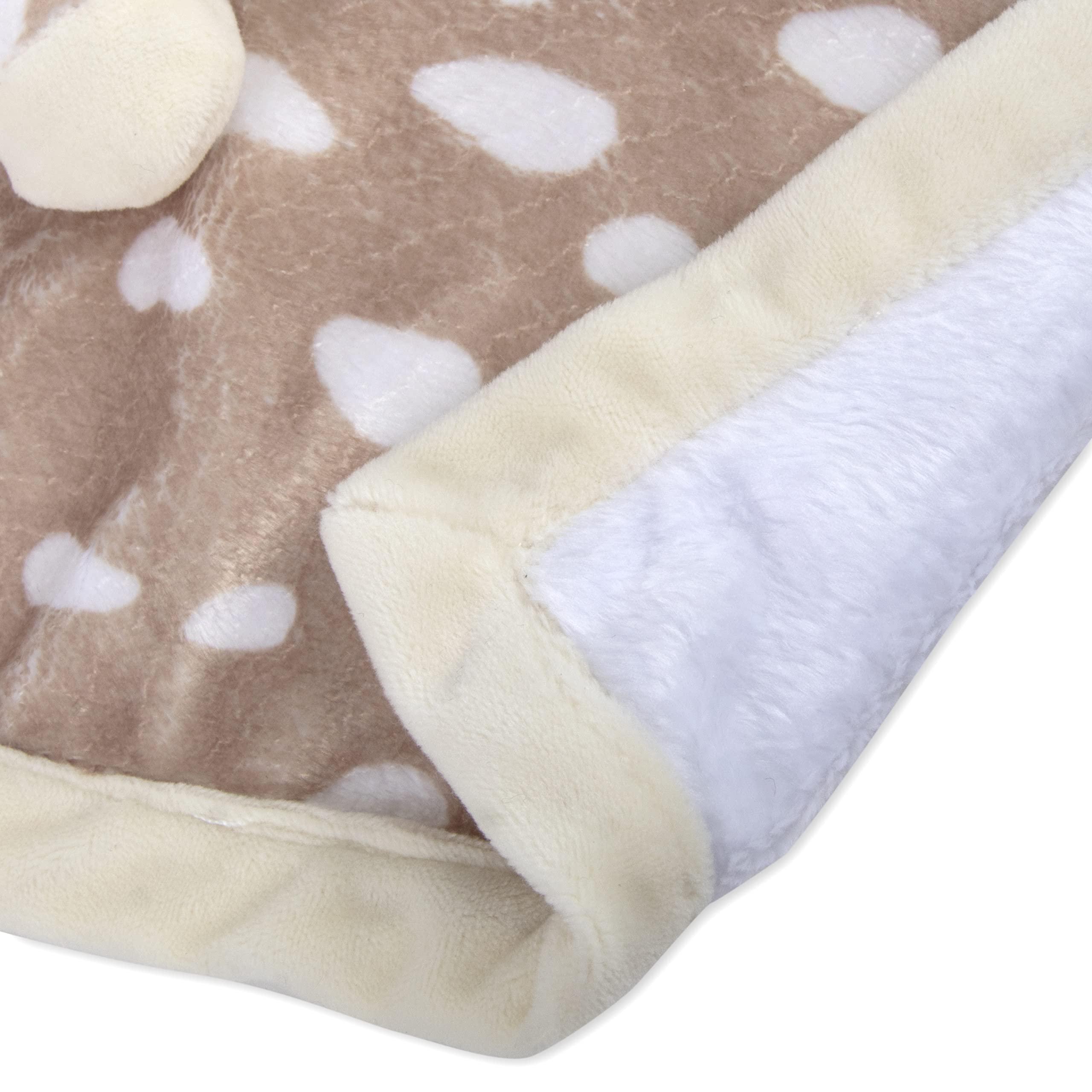 Baby Essentials Minky Animal Snuggler bear with snowcap — cozy cuddle buddy.