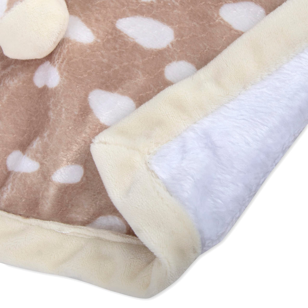 Baby Essentials Minky Animal Snuggler bear with snowcap — cozy cuddle buddy.