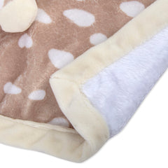 Baby Essentials Minky Animal Snuggler bear with snowcap — cozy cuddle buddy.