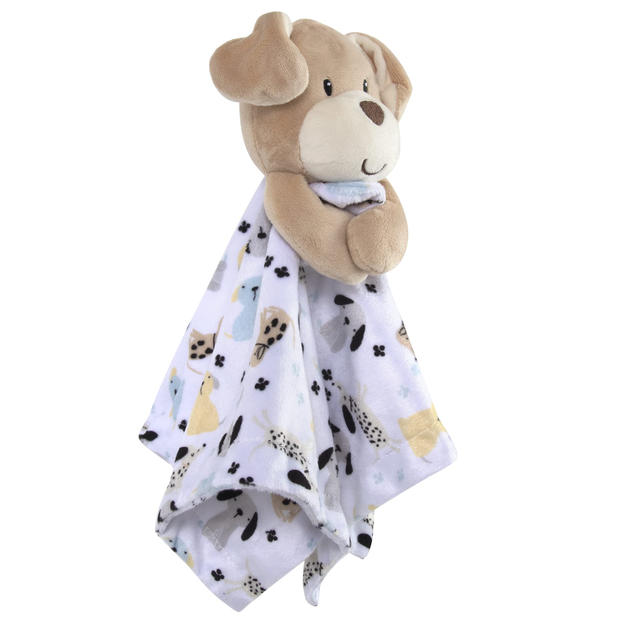 Baby Essentials Minky Animal Snuggler machine-washable tag visible for easy care.