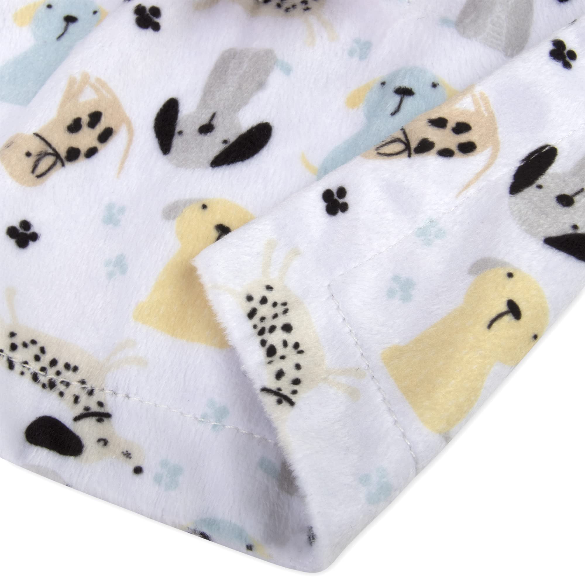 Baby Essentials Minky Animal Snuggler reversible-texture close-up showcasing dual cozy sides.