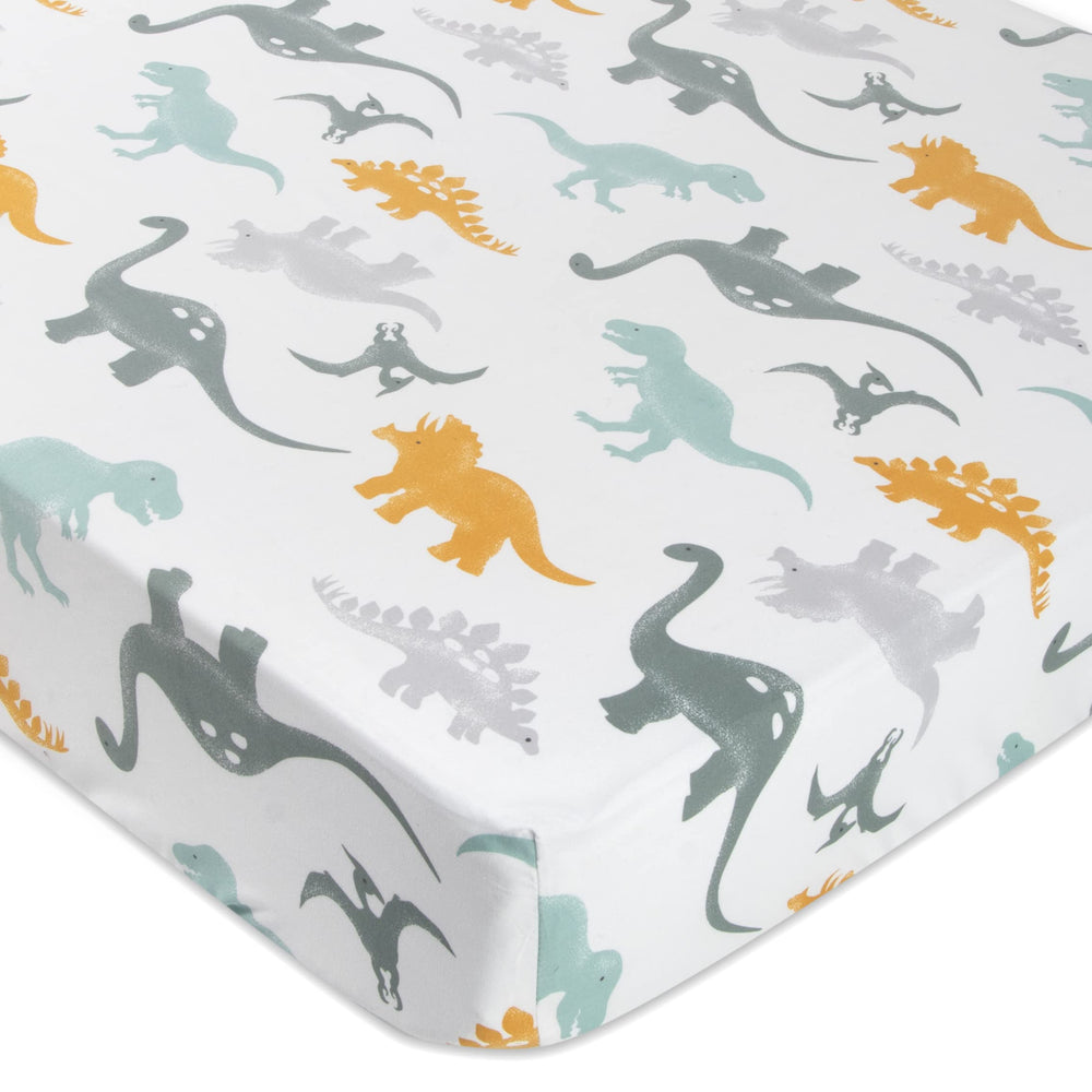 Baby Essentials orange-camo crib sheet adds playful style while covering a standard crib.
