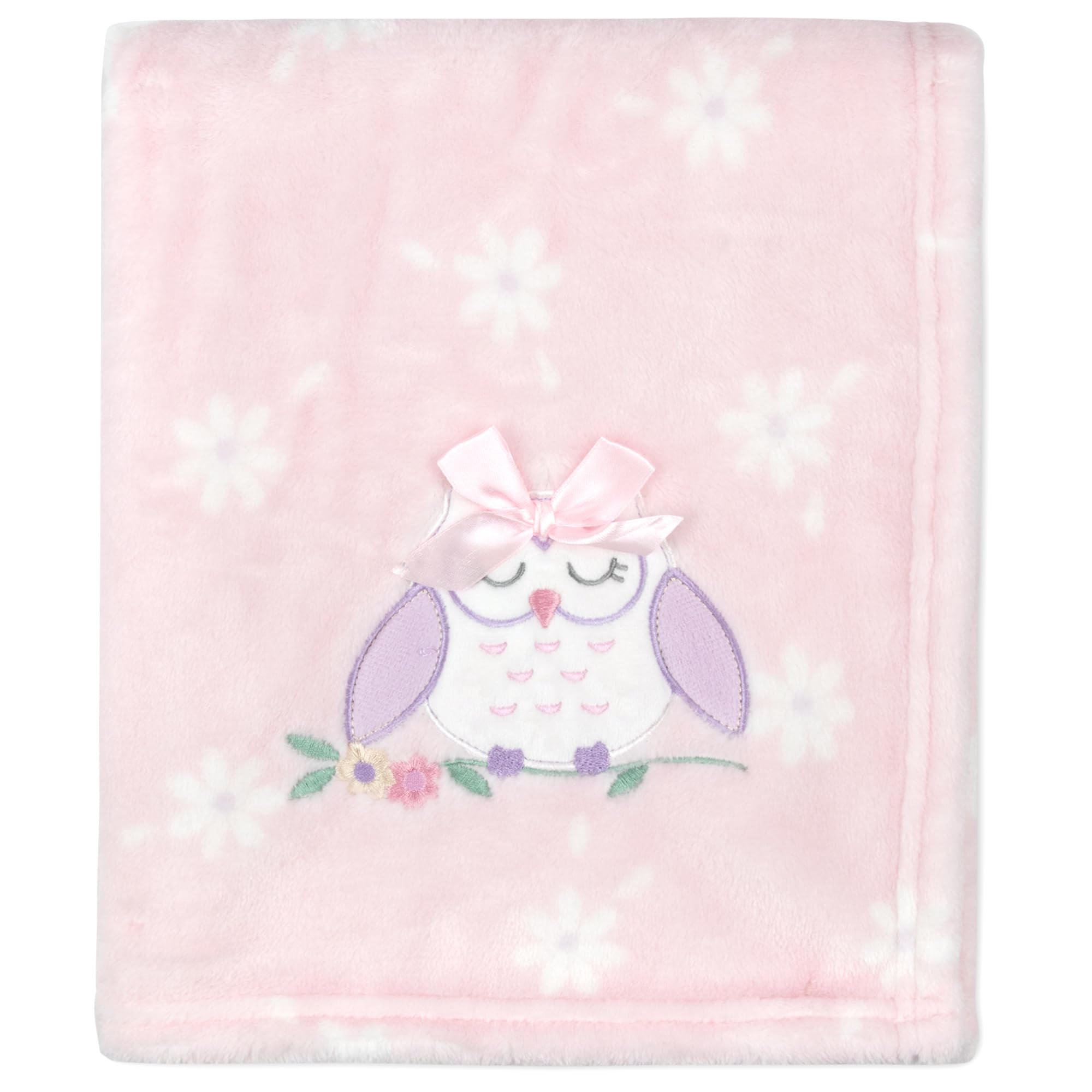 Baby Essentials owl daisy embroidered blanket for soothing bedtime