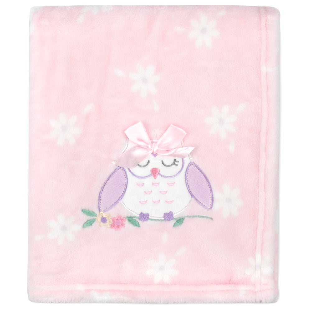 Baby Essentials owl daisy embroidered blanket for soothing bedtime