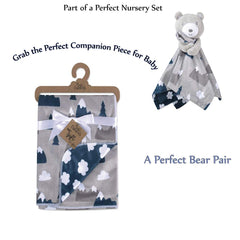 Baby Essentials reversible blanket cloud side offers flexible styling for two looks.