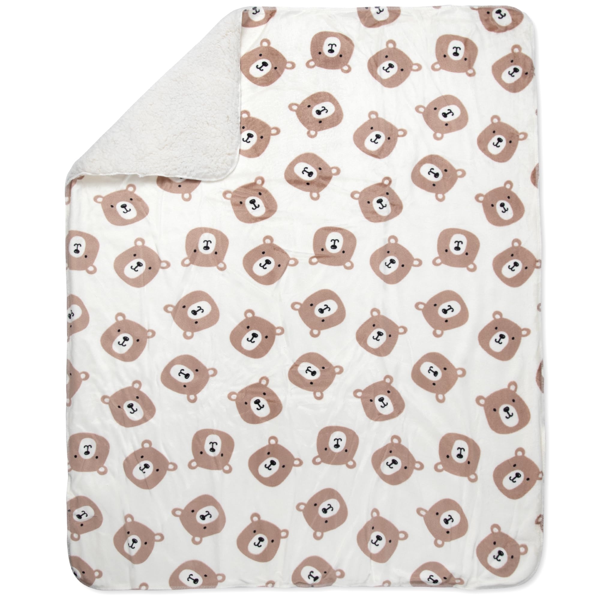 Baby Essentials Sherpa fleece blanket gift-ready packaging for baby showers and holidays.