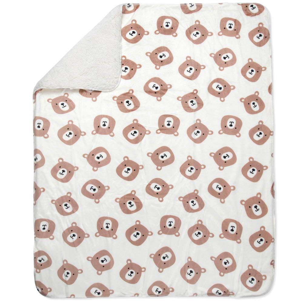 Baby Essentials Sherpa fleece blanket gift-ready packaging for baby showers and holidays.