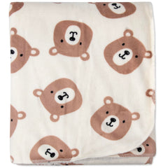 Baby Essentials Sherpa fleece blanket texture is soft and plush for cozy naps.