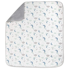 Baby Essentials sherpa fleece blanket starry night design adds playful touch for toddlers.