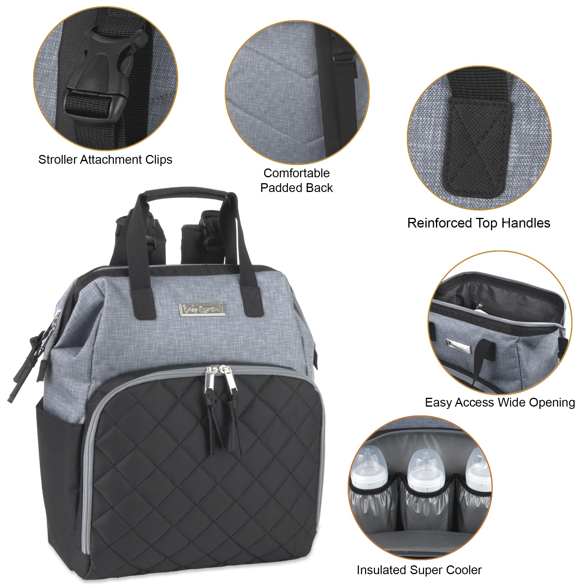 Baby Essentials Super Cooler insulated bottle pockets keeping drinks ready