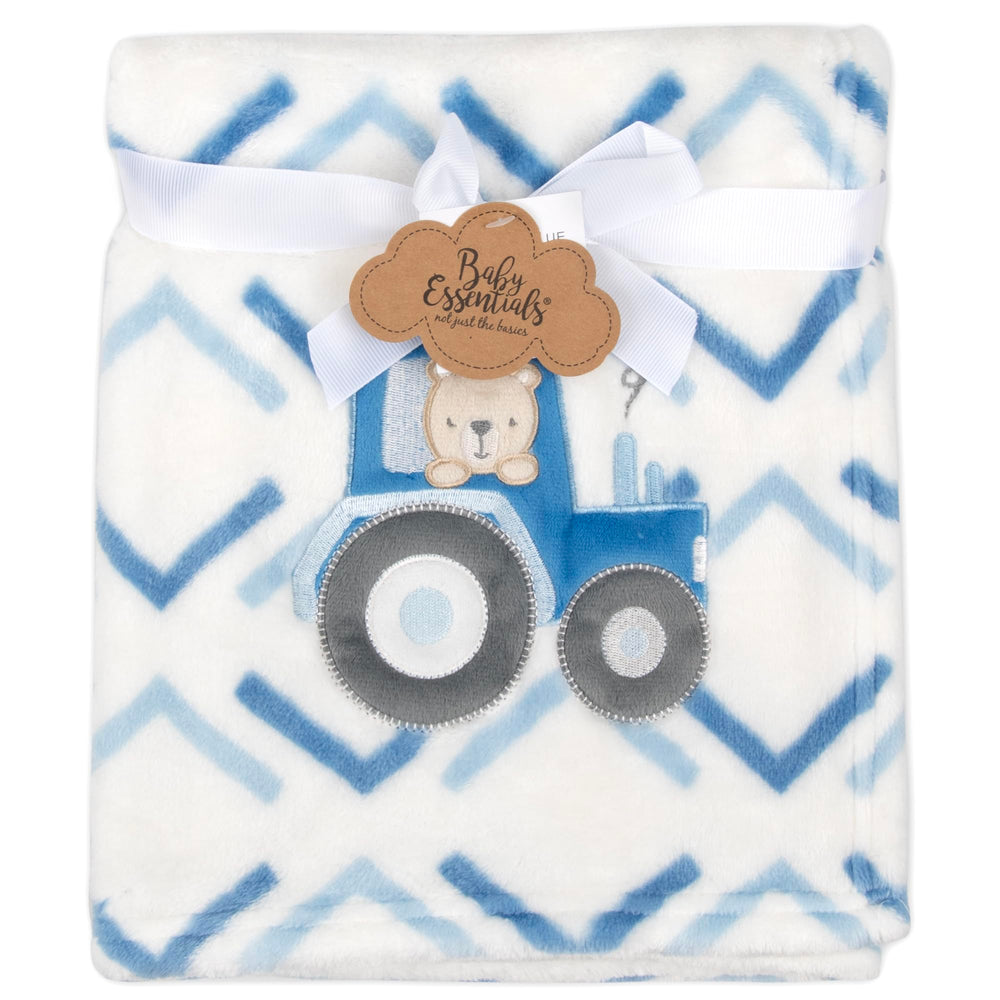 Baby Essentials toddler fleece blanket offers cozy warmth for all seasons and use at home.