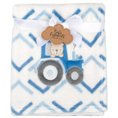 Baby Essentials toddler fleece blanket offers cozy warmth for all seasons and use at home.